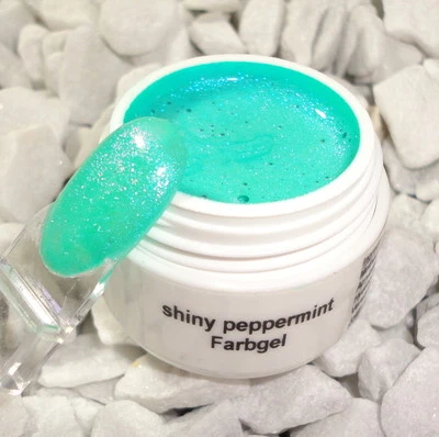 Jolifin UV LED Farbgel Farbe Shiny Peppermint Nagelstudio Gel Trend Nails - Bild 1 von 2