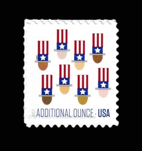 Scott #5174 2017 nuevo sombrero del Tío Sam - tarifa de onza adicional, en muy buen estado-MNH S/A único - Imagen 1 de 1