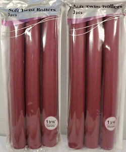 2 pack of Annie Salon Style Soft Flexible Twist Hair Rollers 1 3/16" in Diamet - Picture 1 of 6