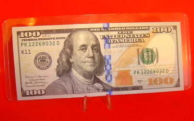 2017 A SERIES UNC 100 ONE HUNDRED DOLLAR FEDERAL RESERVE NOTE NEW CRISP-UNC $100 - Image 1 of 4