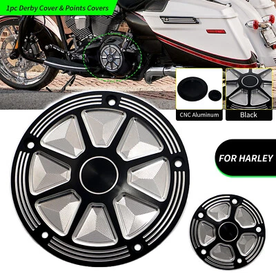 CNC Black Derby Timing Cover For Harley Touring Road King Electra Glide Softail - Image 1 of 4