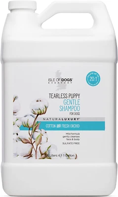 - Champú diario natural de lujo sin lágrimas para cachorros - algodón + orquídea fresca - sulfa Foto 1 de 4