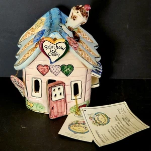 Rainbow Ice Cream Shop HEATHER GOLDMINC Blue Sky Clayworks Teelichthalter 6,5"  - Bild 1 von 9