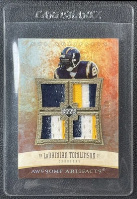 LADAINIAN TOMLINSON 2007 UPPER DECK ARTIFACTS QUAD AWESOME GU PATCH /10 CHARGERS - Image 1 of 2