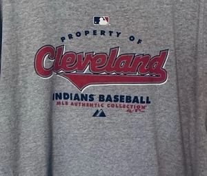 T-shirt grafica Cleveland Indians 2007 2XL Majestic autentica MLB baseball - Foto 1 di 7