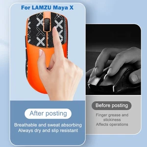 Anti-slip Mouse Grip Tape Skate Suck Sweat Sticker For LAMZU Maya X Gaming Mouse - Afbeelding 1 van 23