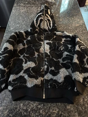 NUEVO CON ETIQUETAS SUDADERA CON CAPUCHA BAPE ABC CAMUFLAJE BOA TIBURÓN AJUSTE RELAJADO CREMALLERA COMPLETA PARA HOMBRE TALLA M. ABATHINGAPE Foto 1 de 4