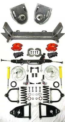 1948 1952 Ford Truck Mustang II Power Front End Suspension Kit Stock Red Wilwood - Imagem 1 de 4
