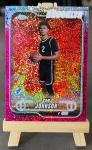 2024-25 Topps Chrome Magenta Speckle Refractor /350 - Cam Johnson #159 / Nets - Bild 1 von 3
