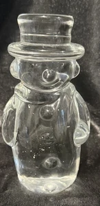 Kristallklare Schneemann Figur Briefbeschwerer - Bild 1 von 5