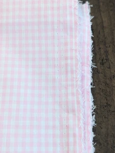 1 Yard/44 Zoll 100 % Baumwolle HELLROSA & WEISS 1/8 Zoll Gingham Webstoff, NEU verkauft BTY - Bild 1 von 5