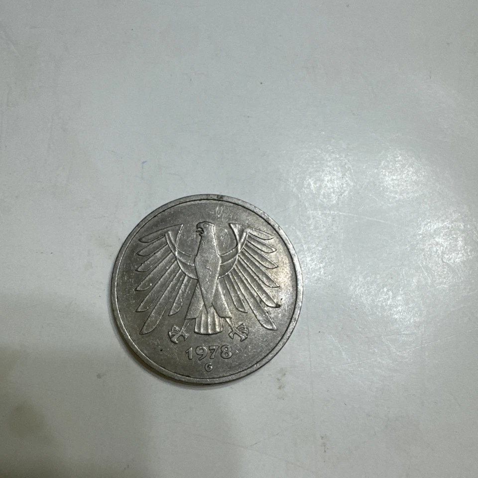 1978 Germany 5 Mark Coin, Sold as is - Image 1 of 4