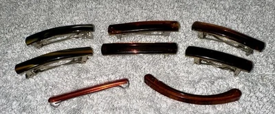 Vintage Lot of 8 Hair Barrette Clip Made In France Mauritius Beauty - Image 1 of 3