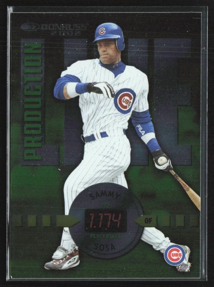 Sammy Sosa 2002 Donruss Production Line /1174 #PL-42 Chicago Cubs - Image 1 of 2