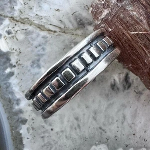 Carolyn Pollack Sterling Silver Southwestern Decorated Unisex Band Ring - Picture 1 of 10