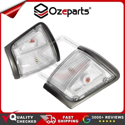 Set Pair LH+RH Corner Light Lamp Light Grey For Toyota Hilux LN106 4WD 1991~1997 - Image 1 of 4