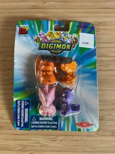 Vintage Digimon Digital Monsters 3-D Erasers - Patamon Agumon Biyomon Gomamon - Picture 1 of 6