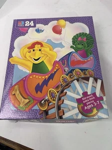 Vintage 1996 MB Barney Puzzle 24 Piece Baby Bop & BJ Complete - Picture 1 of 3