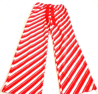 Pantalones de salón de pijama a rayas rojas y blancas Gap para niños y niñas de vellón suave Foto 1 de 4