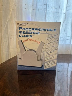 Ravina Clock Company Programmable Message Clock with LED display 687476 - Image 1 of 4