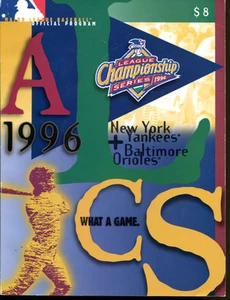 1996 ALCS Championship Program Yankees v Orioles Ex Cond - Picture 1 of 1