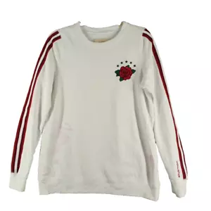 HOLLISTER Men's Sweatshirt Long Sleeve Crew Neck White w/ Red details SIZE M - Picture 1 of 13