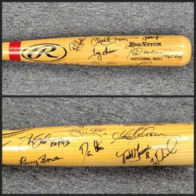Anaheim Angels Greats (14 autos) signed Bat w/ Carew Glaus autograph Beckett BAS - Image 1 of 4