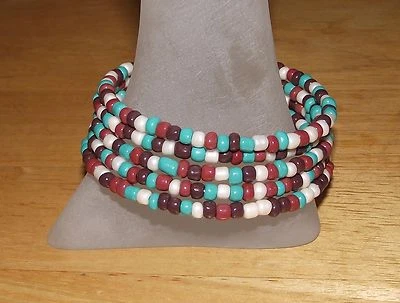 Pulsera Southwest Turquesa Colores Cuentas Envoltura/Bobina - Hecha en EE. UU. y enviada desde Florida Foto 1 de 4