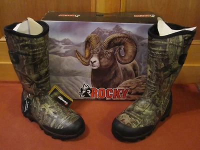 NUEVAS Botas de Goma ROCKY MUDSOX Aisladas MossyOak Infinity Camo Scent IQ 4786 para Hombres Foto 1 de 4