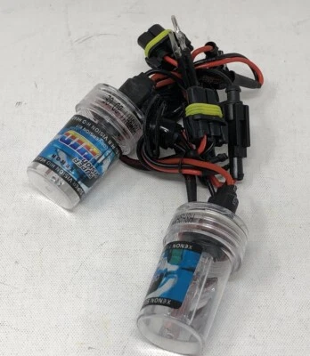 Autofather HID Xenon Bulbs Super Conversion Headlight Pair White H8H9H11 BD CE - Image 1 of 4