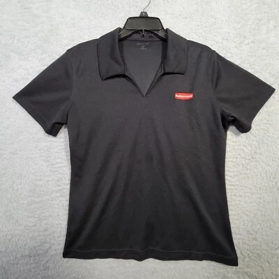 Camisa Rubbermaid Mujer XL Negra Manga Corta Cuello en V Uniforme Logo - Mancha Foto 1 de 4