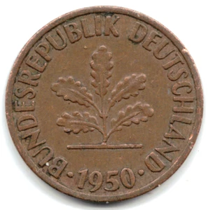 1950 F ONE PFENNIG DE ALEMANIA ~ LO CALIFICAS ~ MIRA EL ESCANEO stk g-610 - Imagen 1 de 4