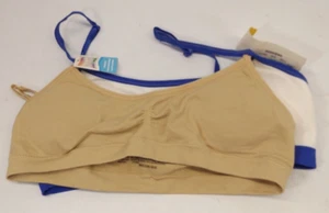 Sz S Hanes Girl's Seamless Foam Bra,, Nude/White/Navy Glisten - Picture 1 of 2
