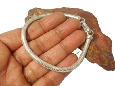 Sterling Silver 925 Statement Chunky Snake Chain Bracelet - 20 cm - Image 1 of 4