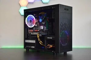 Fast NVIDIA GTX 1650 RGB Gaming PC - Intel CPU, 1TB+ Storage, Wi-Fi, Windows 11 - Picture 1 of 7
