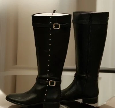 Botas Vince Camuto VC-Preslen Cuero Sedoso Para Mujer Talla 8M Bota Alta Foto 1 de 4