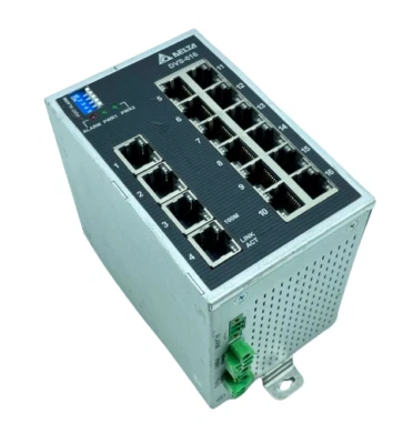 Delta DVS-016W01 Network Switch Unmanaged 16 Ports Wide Temp Ethernet SWI RJ45 - Image 1 of 4