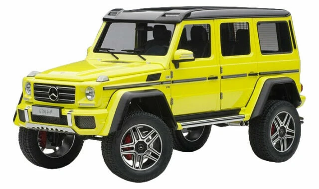AUTOart Mercedes-Benz G500 4X4 Diecast Model Car - Yellow, 1/18 Scale