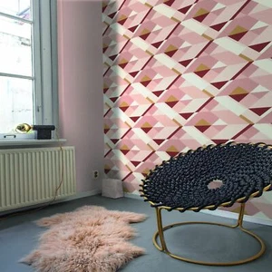 Papel pintado Rasch Tubes diamantes geométricos geotriángulos rosa no tejido 533101 - Imagen 1 de 2