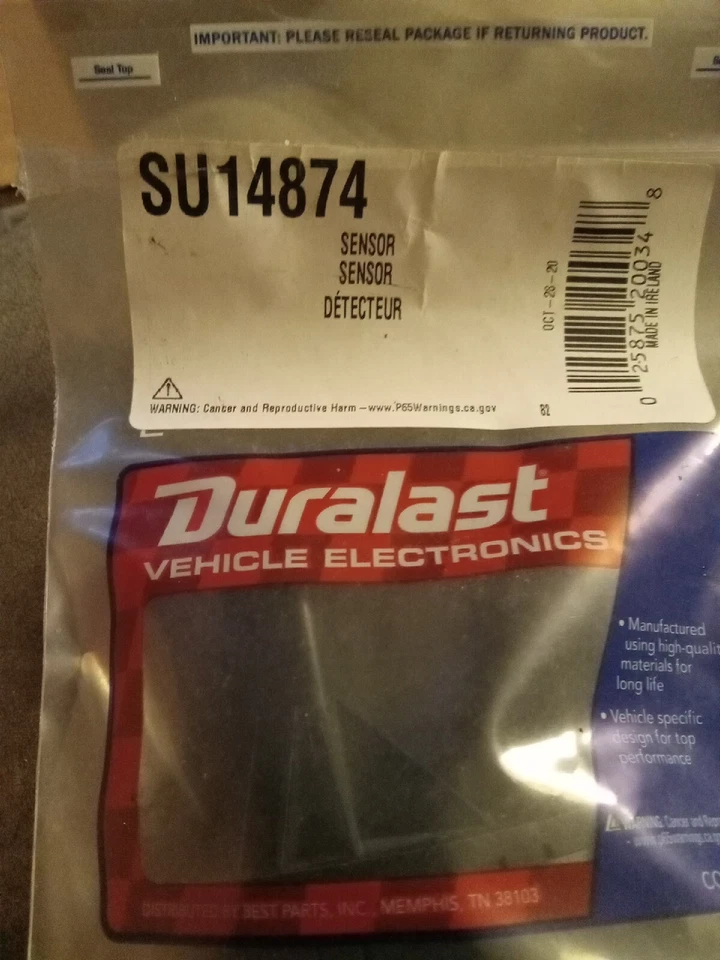 Sensor de ángulo de dirección Duralast Mercedes Benz S430 S500 2000 SU14874 Foto 1 de 1