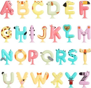 26Pcs Suction Cup Letters Toys, Washable Alphabet Educational Toys Learning Spel - Picture 1 of 12