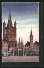 Ansichtskarte Kln a. Rh., die St. Martinskirche und das Stapelhaus 
