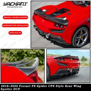 DRY CARBON For 19-23 Ferrari F8 Spider CPS Style Rear GT Wing Trunk Tail Spoiler - Bild 1 von 8
