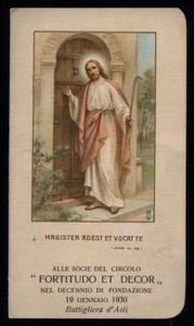 santino chrom - Heilige Karte S.LEGA -CIRCOLO FORT. ET DECOR 1930 BUTTIGLIERA D'ASTI - Bild 1 von 1