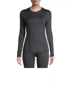 Reebok Women's Crewneck Thermal Long Underwear Top Size S Grey - Picture 1 of 11