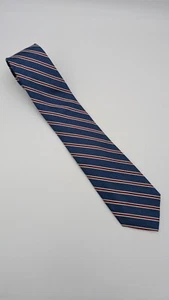 Lord & Taylor The Men's Shop 100% Silk Blue White Red Striped Neck Tie NEW - Picture 1 of 8