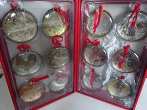 Pottery Barn 12 DAYS OF CHRISTMAS HOLIDAY ORNAMENT SET Complete in Box - Picture 1 of 10