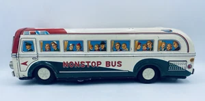 Masudaya Modern Nonstop Bus Tin Toy Bus Untested Vintage 1960s Japanese - Picture 1 of 9