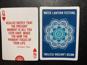 ECKHART TOLLE QUEEN OF HEARTS swap /playing card - Picture 1 of 1