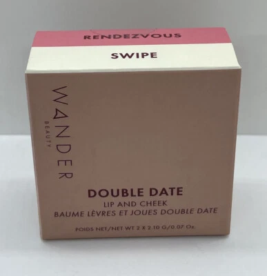 NEW NIB Wander Beauty Double Date Lip & Cheek Balm Rendezvous & Swipe Full Size - Image 1 of 4
